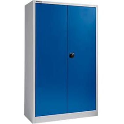Schäfer Shop Select materiaalkast MSI 2512 S, B 1200 x D 500 x H 1935 mm, blank aluminium/ gentiaanblauw