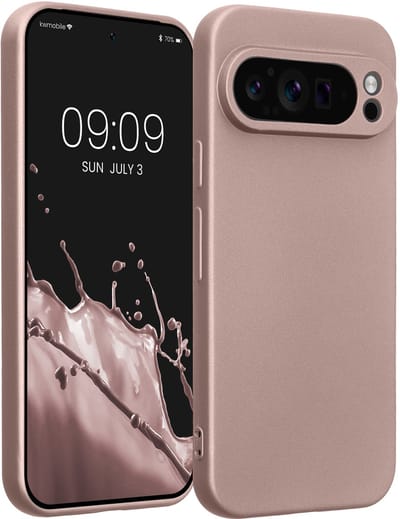 kwmobile metallic telefoonhoesje van TPU - geschikt voor Google Pixel 9 Pro - Flexible case voor smartphone - In metallic arctische bes