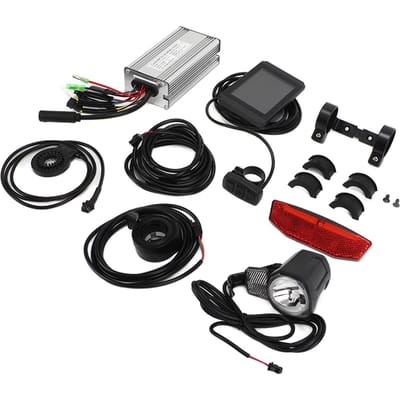 Elektrische Fiets Conversie Kit 25A Controller LCD8H Paneel Koplamp Achterlicht Duim Gashendel voor 500W