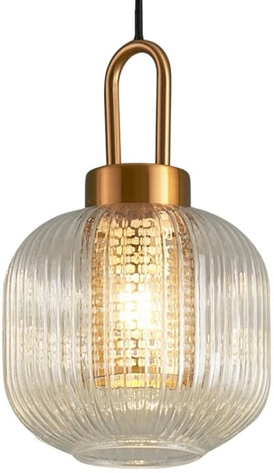 Kosilum - Carmina - Hanglamp - Goud/Messing - Metaal en glas