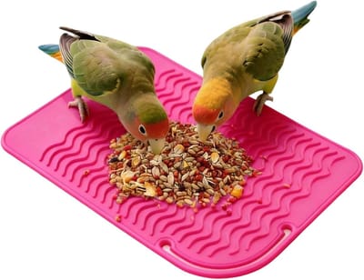 Vogel Voedingsspeelgoed - Puzzel Feeder Mat - Vogels Stimuleren - Interactief Ontwerp - 22.8 x 16 cm - Grijs