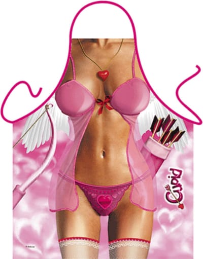Carnaval verkleed keuken of bbq schort - Sexy Cupido Woman - cadeau - voor dames - one size