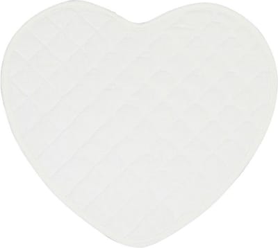 Placemat in hart vorm - hartjes placemat wit - 36 x 40 cm