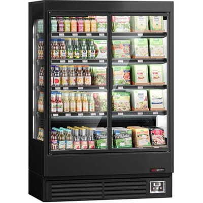 GGM Gastro Wandkühlregal - 1320mm - 595 Liter - mit 2 doppelt verglasten Flügeltüren & 4 Ablagen