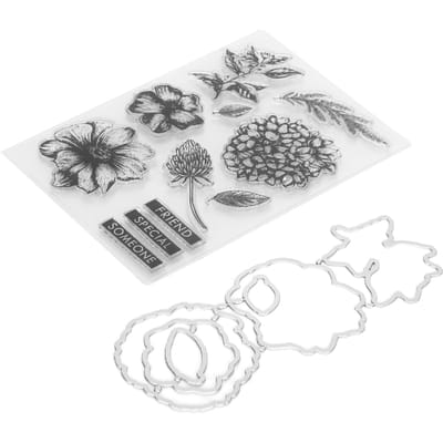Motif floral TPR Sceau transparent DIY Scrapbooking Fabrication de cartes Décoration d'album photo white