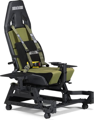 Next Level Racing Flight Seat Pro - Cockpit - Boeing Military Editie - Vluchtsimulatie - Zwart/Groen