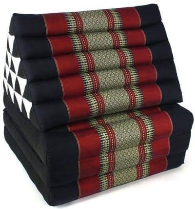 Fine Asianliving Thais Kussen Meditatie Driehoek Vloer Ligmat Yoga Uitklapbaar Kapok 54x180x6cm XL Rood Meditatie Mat Matras