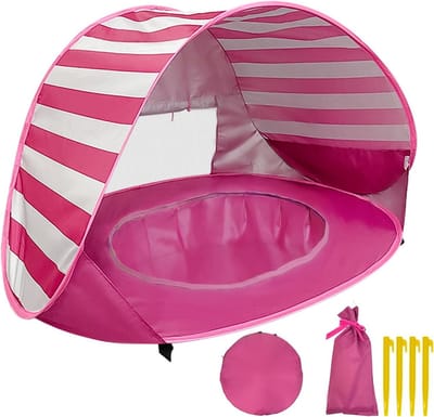 Strandtent uv Bescherming - Strandtent Baby Pop Up – Strandtentje Extra Licht – Strandschelp – Strand Tent – strandrust