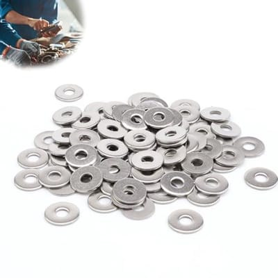 Dailygoods- Sluitringen 200 stuks - Roestvrij Stalen M5 - 15 mm Buitendiameter - Hoogwaardig Materiaal - Slijtvast - Voor Verbinden van Schroeven - Ringetjes