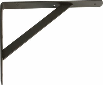 AMIG Plankdrager/planksteun van metaal - gelakt zwart - H250 x B200 mm - boekenplank steunen - tot 320 kg