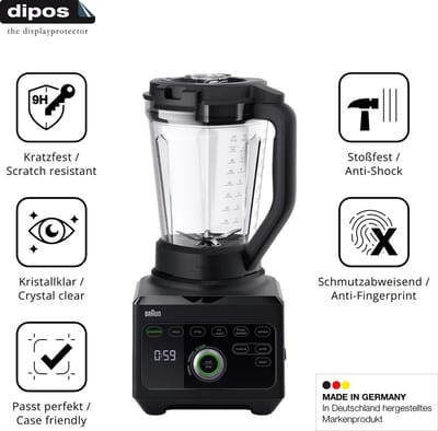 dipos – 2x Pantserfolie geschikt voor Braun PowerBlend 9 | 9H Screenprotector