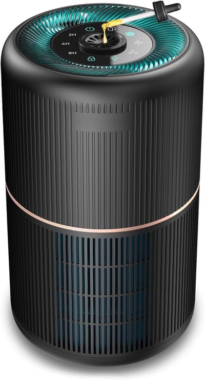 SNJY® Luchtreiniger met Aromatherapiefunctie - Luchtzuiveraar - Ionisator - Ruimtes tot 35m² - Zwart