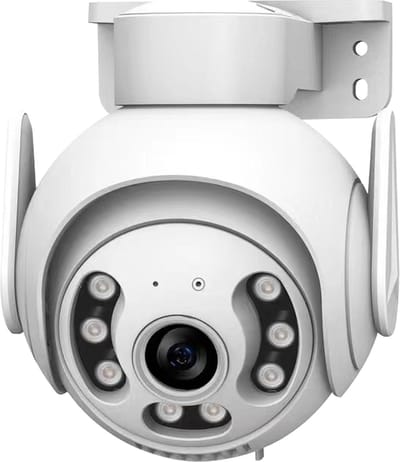 Narvie - C25 Dome Camera wit Bewakingscamera voor buiten - draai- en kantelbaar - 1080P inclusief 32GB sd kaart