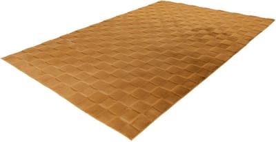Lalee Soul - 3d Vloerkleed - Tapijt – Karpet - Hoogpolig - Superzacht - nieuwe trend comfy Fluffy - 3d blokjes- rabbit- 80x150 cm hermes amber