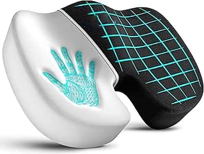 Ergonomisch Zitkussen voor Bureaustoel en Auto - Traagschuim Zitkussen voor Rugsteun en Pijnverlichting