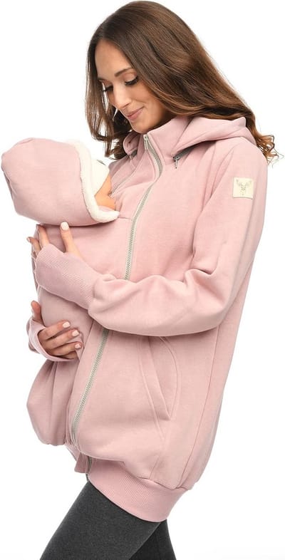 Draagjas voor Baby's en Zwangerschap - 3-in-1 Draag Sweater voor Moeder en Kind