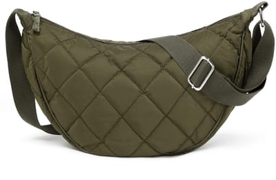 SPHProducts - Crossbody Bag - Schoudertas dames - Lichtgewicht en gewatteerd - Halve maan formaat - Grote schoudertas - Perfect voor elke gelegenheid -...