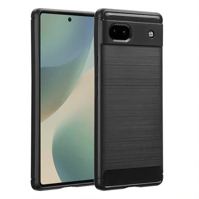 imoshion Hoesje - Geschikt voor Google Pixel 6a - Brushed Backcover - Zwart