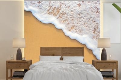 Behang - Fotobehang Strand - Water - Zee - Tropisch - Zomer - Breedte 220 cm x hoogte 220 cm