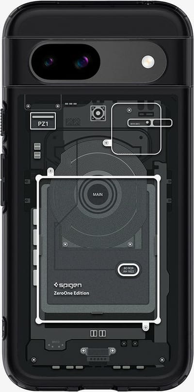 Spigen Ultra Hybrid Hoesje Geschikt voor Google Pixel 8a - Back Cover met Air Cushion - Zero One Zwart