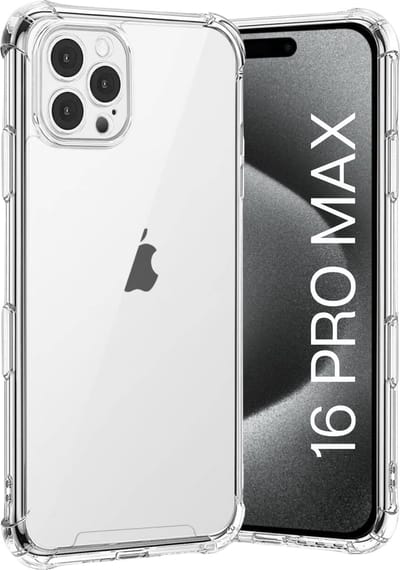 Hoesje voor iphone 16 Pro Max backcover Shockproof siliconen Transparant