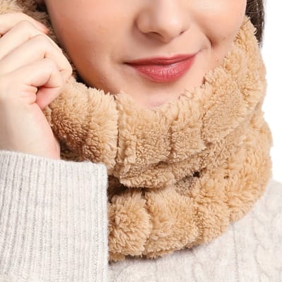 Nivard Nekwarmer - Heren - Dames - Fleece - Motor - Bandana - Masker - Colsjaal - Winter - Sjaal - Gewatteerd - Kameel