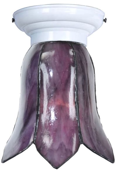 Tiffany Plafonnière wit met Gentian Purple - Art Deco Trade