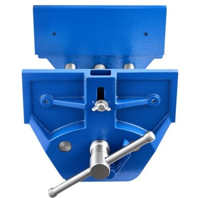 VEVOR snelspanbankschroef voor houtbewerking, bekbreedte 22,86 cm, bekopening 25,9 cm, gietijzeren constructie, verstelbare voorstop, werkbankbankschroef