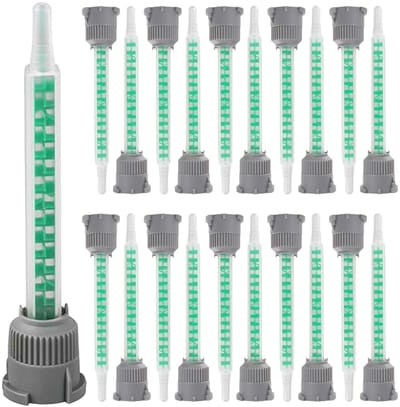 Dailygoods- Statische Mixer 20 Stuks - Mengmondstukken voor 2K Lijm - Epoxyhars/Polyurethaan - Bajonetaansluiting - Duurzaam/Mengen - Nauwkeurig en Efficiënt - Mengmondstuk