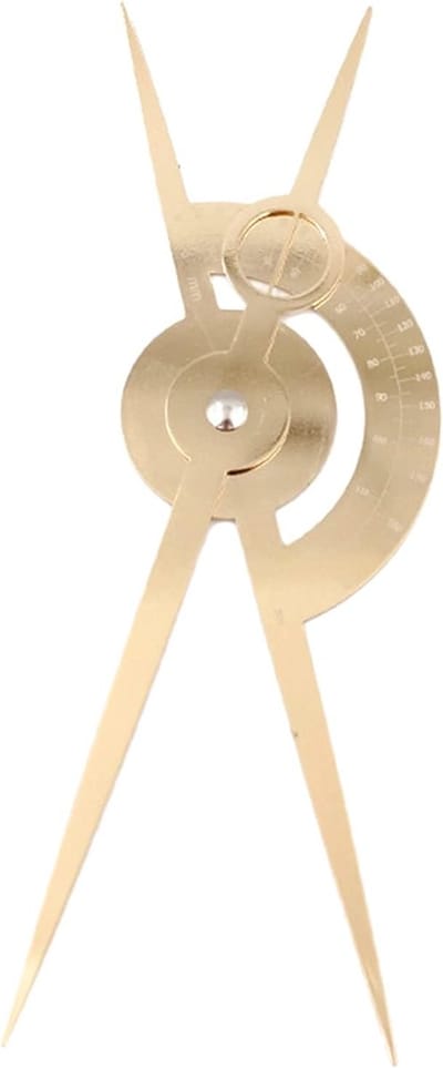 Wenkbrauw Liniaal - Meetinstrument - Wenkbrauw Vormgeven - Verstelbare Gulden Snede - 16x3cm - Goud