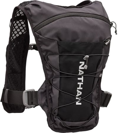 Nathan Quickstart 3.0 6 Liter Hardlooprugzak - Zwart / Zilver Reflecterend | Maat: ONE SIZE