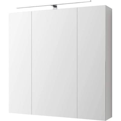 Spiegelkast met LED verlichting 72,4x72x15 cm Wit ML-Design