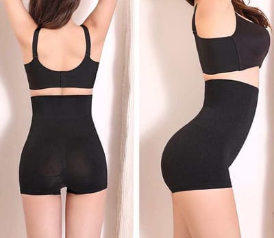 Wow Peach Shapewear voor billen, buik en benen Zwart M/L| Corrigerend ondergoed | Seamless ondergoed | Dames |Afslankbroek |High waist ondergoed |Ultradun |Tummy control |Grote maten