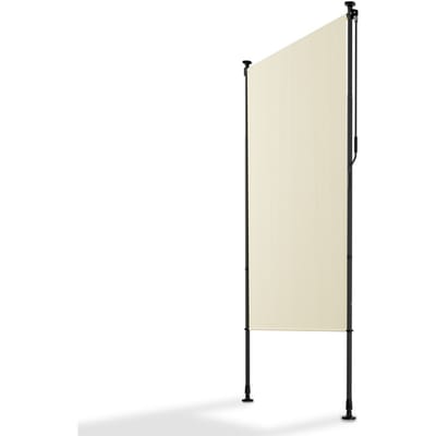 Juskys Verticaal Balkonscherm 120x310 cm - Beige – Waterafstotende en in hoogte verstelbare zon- en privacybescherming