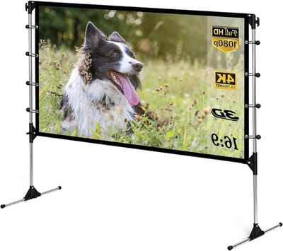 Projectiescherm met Frame - Film Scherm - Buiten Films Kijken - Inklapbaar Aluminium Frame - 120 Inch 16:9 - Wit