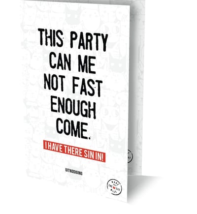 Uitnodigingskaarten - MTTCW - This party can me not fast enough come - 6st.