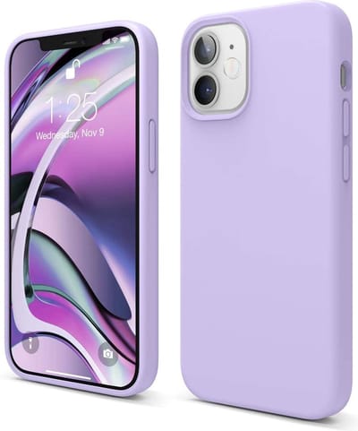 Hoesje Geschikt voor iPhone 12 Mini Hoesje - Nano siliconen Backcover - Soft TPU case met microvezel - Lila