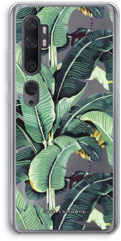 Case Company® - Hoesje geschikt voor Xiaomi Mi Note 10 Pro hoesje - Bananenbladeren - Soft Cover Telefoonhoesje - Bescherming aan alle Kanten en Schermrand
