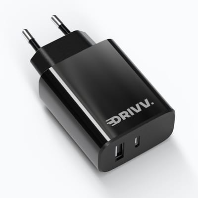 Drivv. USB C Oplader 35W - 2 in 1 Snellader - USB C & USB A aansluiting - Adapter