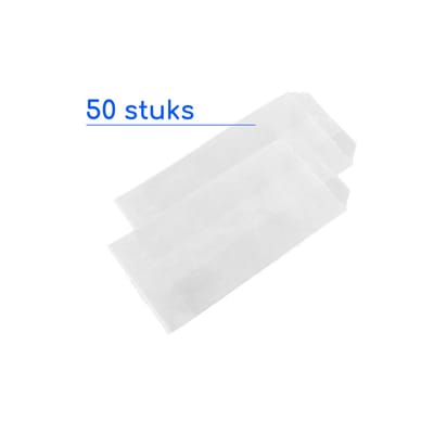 Reparatie zakjes - 50 stuks | Papieren zakjes | Zakjes voor sieraden | Wit