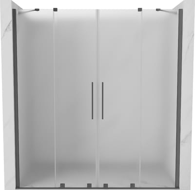 Mexen Velar Duo schuifdouchedeur 180 , ijs, gun metal - 871-180-000-32-95