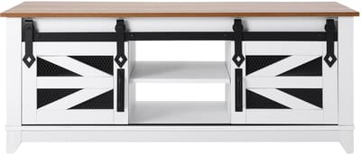 Salontafel met 2 lagen en schuifdeur, rechthoekig, 1210x560x481 mm