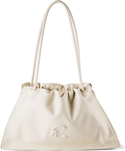 COCCINELLE Leren schoudertas Dulse Shoulderbag Pearl crème