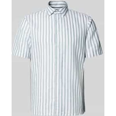 Slim fit zakelijk Hemd van linnenmix met Kentkraag