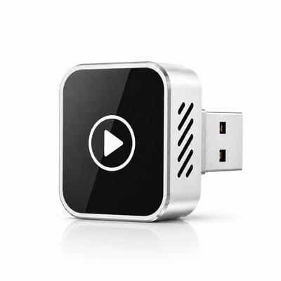 Brosendaal Draadloze CarPlay Dongle 2-in-1 – Auto Adapter geschikt voor Apple CarPlay en Android Auto – Bluetooth 5.4 – Zilver