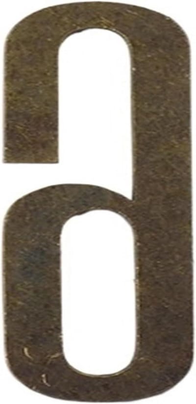 Bronzen Deurnummer - Huisnummer Label - Huis Markeren - Met Achterlijm - 7 Cm Hoog - Brons