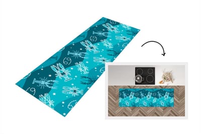 Keukenloper - Loper keuken - Zodiac - Kreeft - Design - 150x50 cm - Keukenloper vinyl