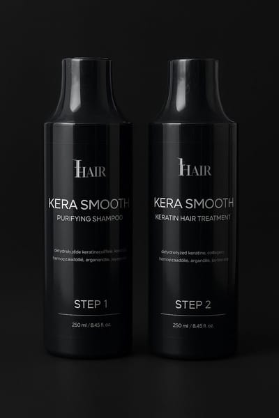 I-Hair - Kera Smooth Step 1&2 - Purifying Shampoo & Keratine Treatment - 2x250 ml