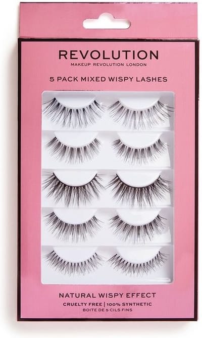 Makeup Revolution - 5 Pack Mixed Wispy Lashes - Nepwimpers - 5 paar
