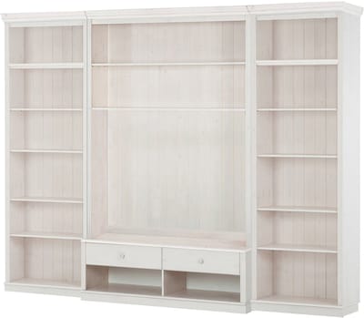 Anita-Boekenkast Tv-lowboard - Wit Grenen